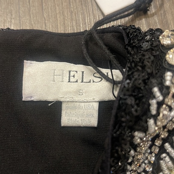 Helsi Frida Floral Rhinestone Sequin Midi Dress In Black NWT Small - Picture 11 of 11